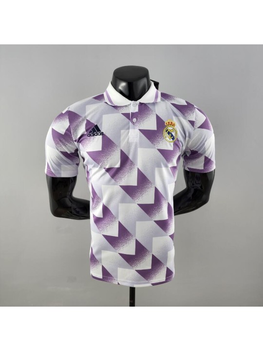 Camiseta Polo Real Madrid Purple and White  22/23