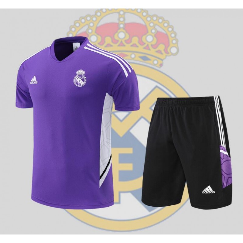 Camiseta Real Madrid Training Suit Short Sleeve Kit Purple 22/23