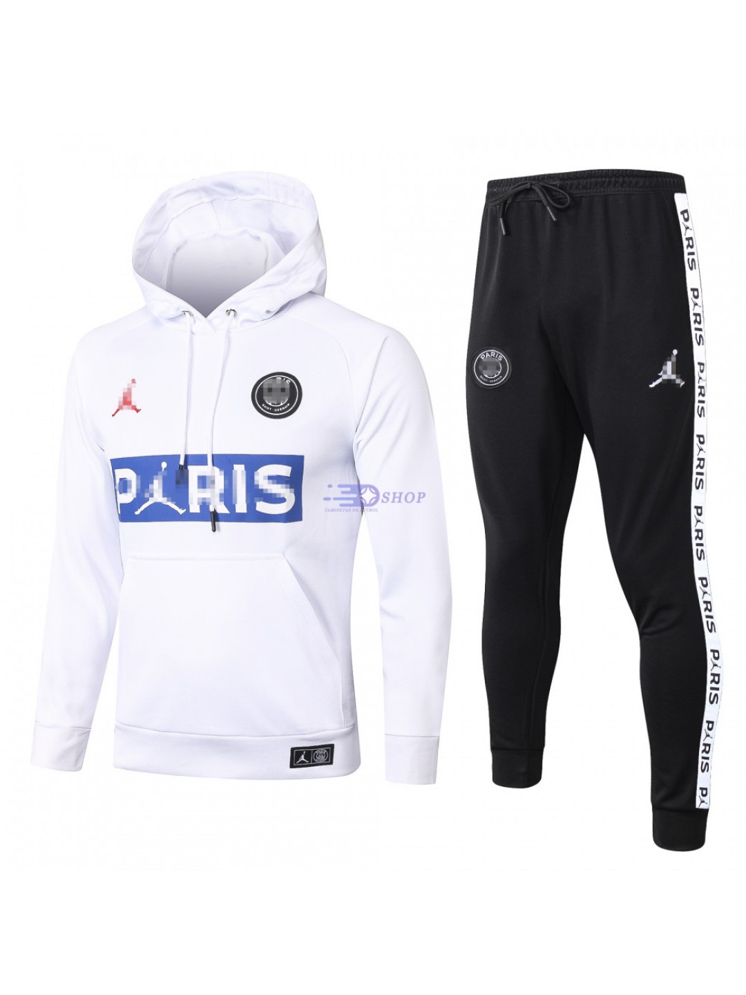 Sudadera PSG 2020/2021 Jordan Con Capucha Blanco Azul