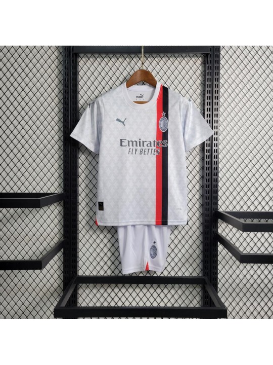 Camiseta AC Milan Segunda Equipación 2023-2024 Niño