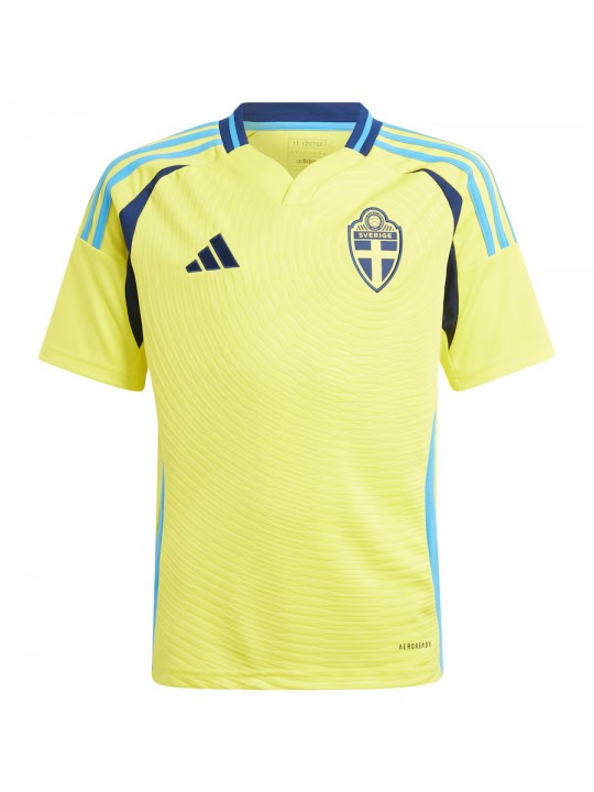 Camiseta Suecia Primera Equipación 2024 Niño