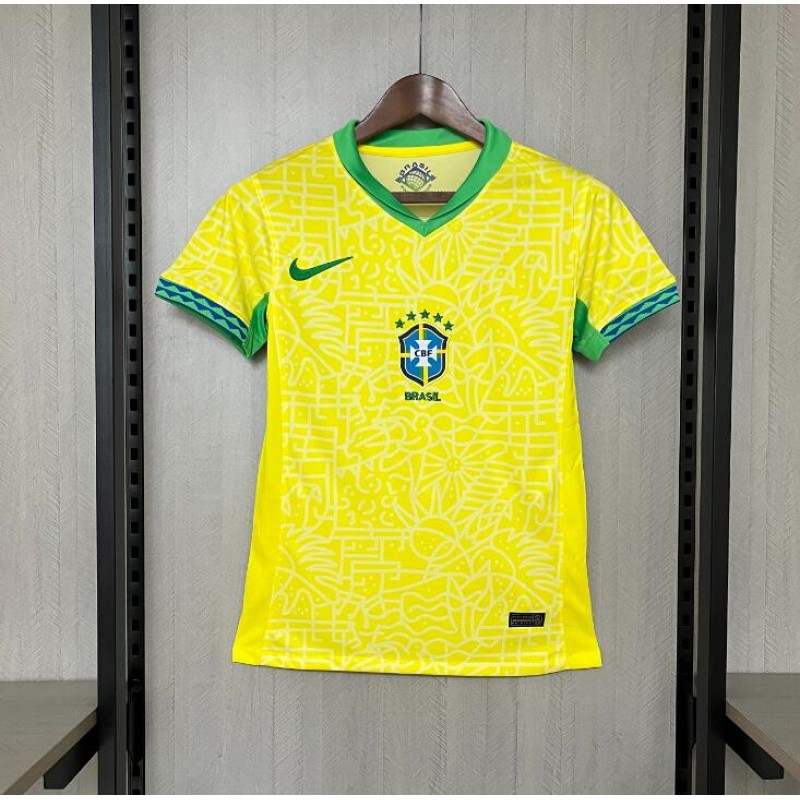 Camiseta Brasil Primera Equipación 2024 Mujer