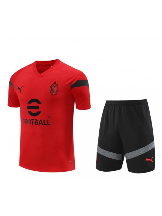 Camiseta AC Milan Training Kit Rojo 22/23 + Pantalones