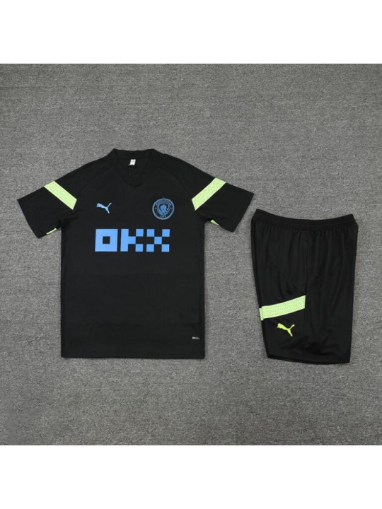 Camiseta Manchester City Pre-Match 22/23 Negro + PANTALONES