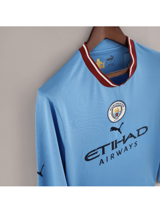 Camiseta Manchester City Primera Equipacion 2022/2023 ML