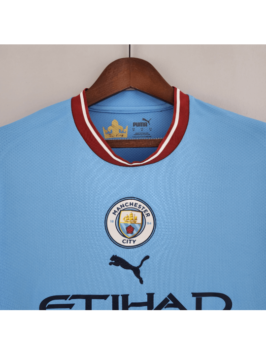 Camiseta Manchester City Primera Equipacion 2022/2023 ML