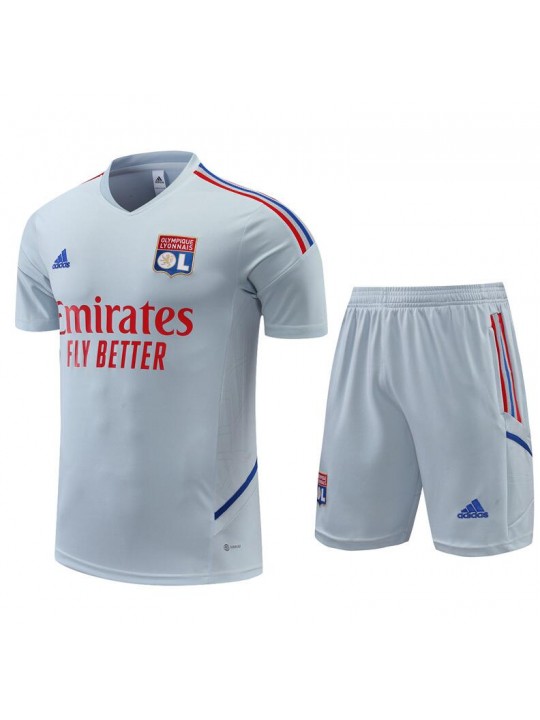 Camiseta Olympique Lyonnais Pre-Match Gris 22/23 + Pantalones