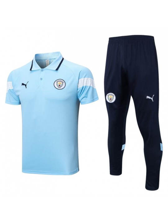 Polo MANCHESTER CITY Pre-Match 23/24 Azul celeste + Pantalones