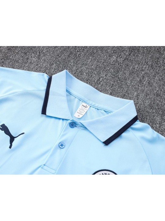 Polo MANCHESTER CITY Pre-Match 23/24 Azul celeste + Pantalones