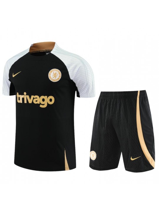 Camiseta Chelsea FC Pre-Match 23/24 Negro + Pantalones