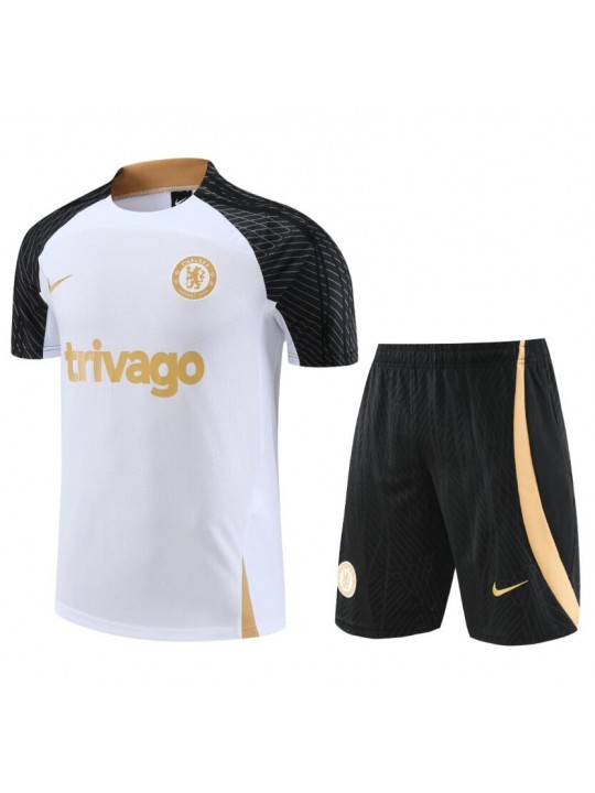 Camiseta Chelsea FC Pre-Match 23/24 Blanco + Pantalones