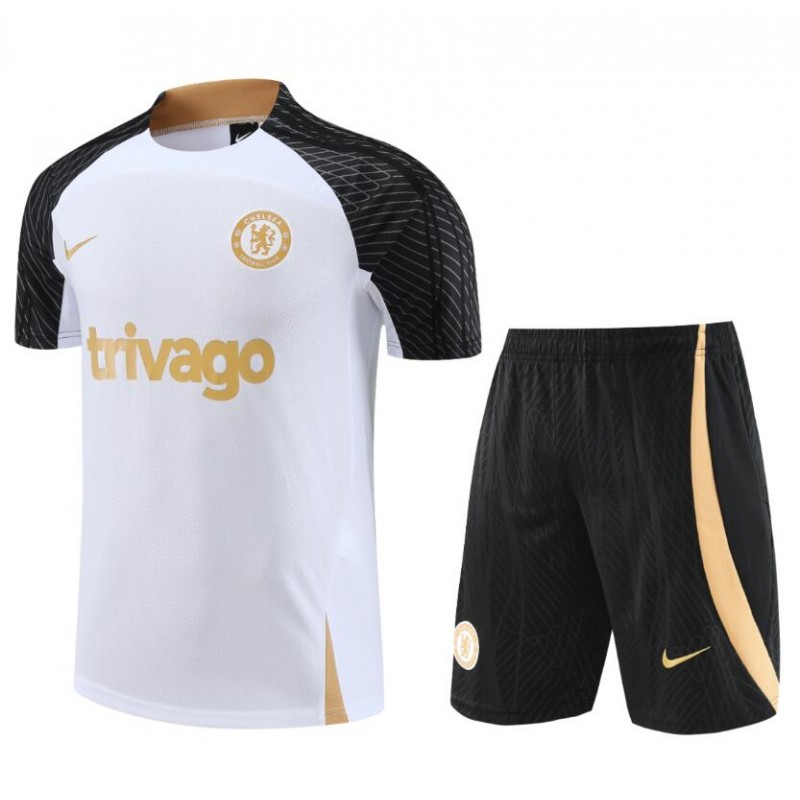 Camiseta Chelsea FC Pre-Match 23/24 Blanco + Pantalones