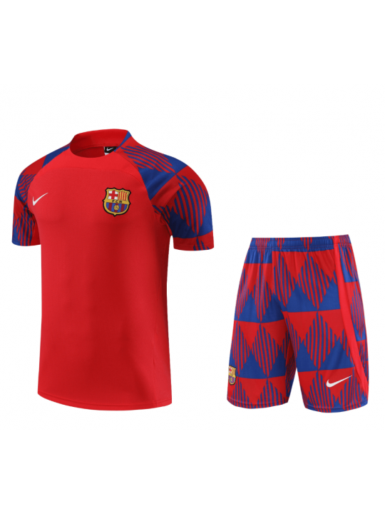 Camiseta FC b-arcelona Pre-Match 23/24 Rojo + Pantalones