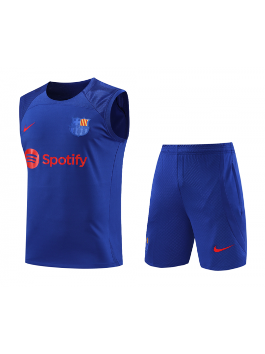 Camiseta Sin Mangas b-arcelona Pre-Match 23/24 Azul + Pantalones