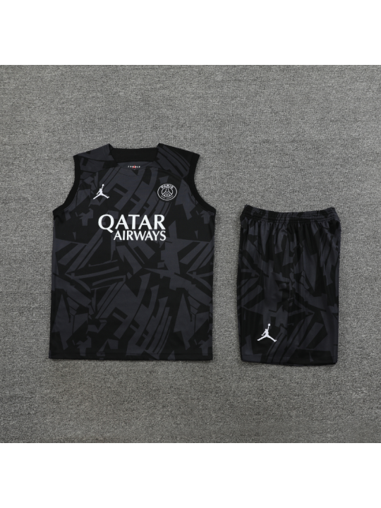 Camiseta Sin Mangas Paris Saint-Germain Pre-Match 23/24 Negro + Pantalones