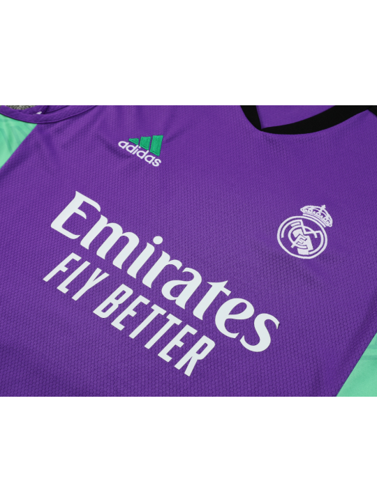 Camiseta Sin Mangas Real Madrid CF Pre-Match 2022-2023 Púrpura + Pantalones