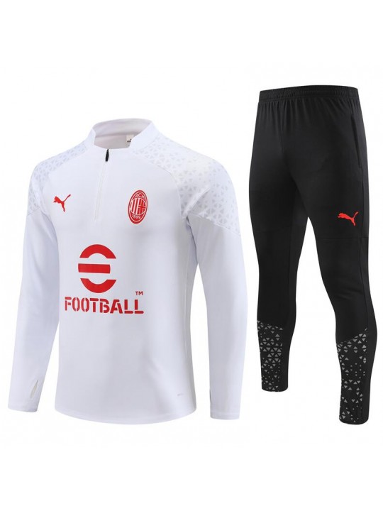 Chandal Entrenamiento AC Milan 23/24 BLANCO (Hombre/Niño) + Pantalones