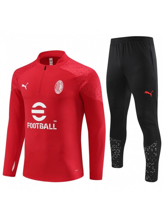 Chandal Entrenamiento AC Milan 23/24 Rojo + Pantalones