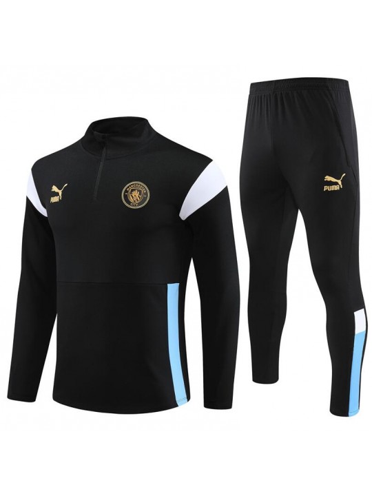 Sudadera Manchester City FC 23/24 Negro (Hombre/Niño) + Pantalones