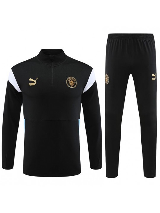 Sudadera Manchester City FC 23/24 Negro (Hombre/Niño) + Pantalones