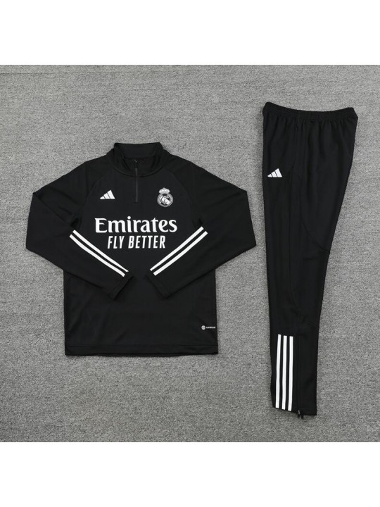 Sudadera Real Madrid FC 2023-2024 Negro (Hombre/Niño) + Pantalones