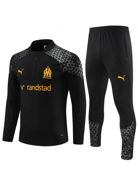 Chandal Entrenamiento Olympique Marseille 23/24 Negro (Hombre/Niño) + Pantalones