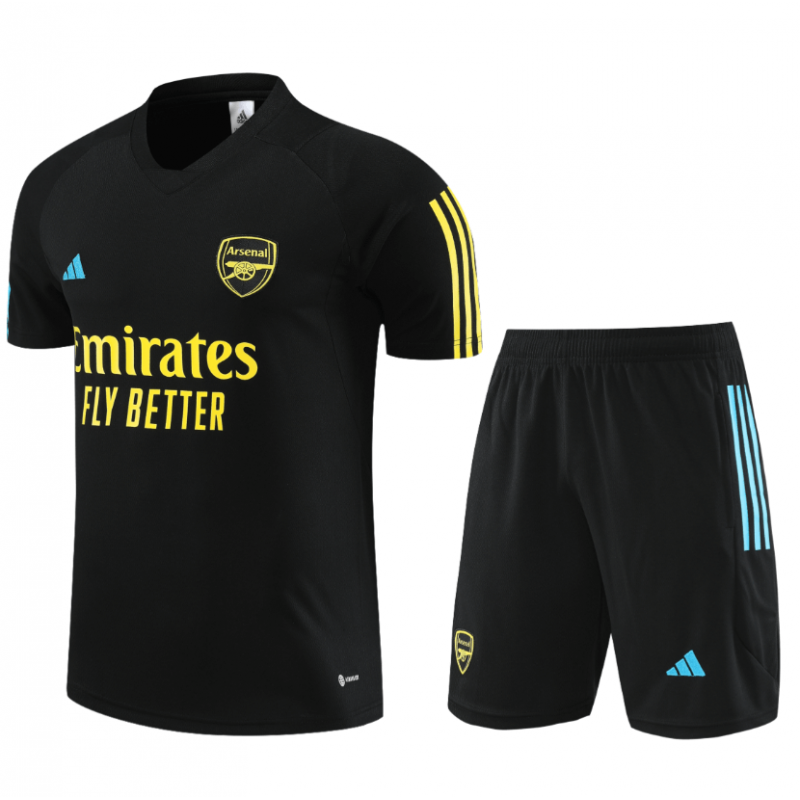 Camiseta Arsenal FC Pre - Match 23/24 Negro + Pantalones