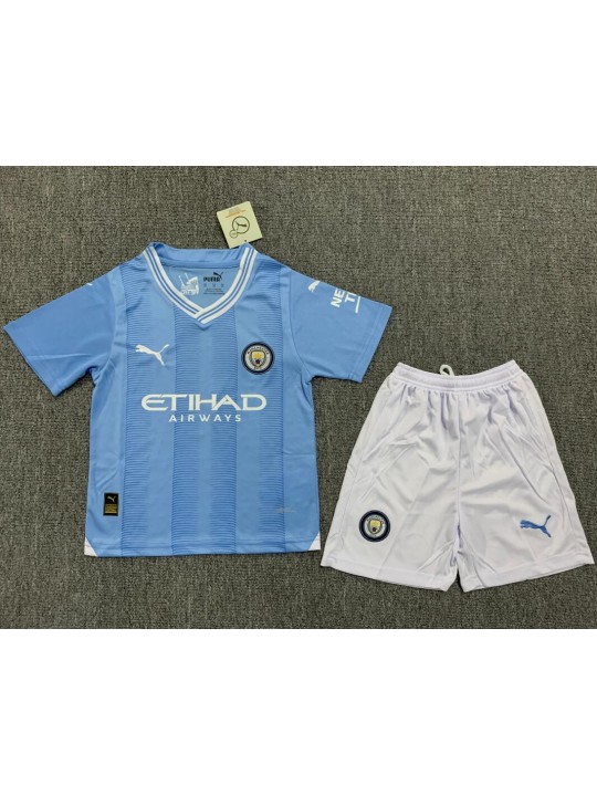 Camiseta Manchester City Primera Equipacion 2023/2024 Niño