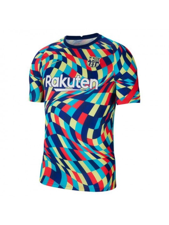 Camiseta De Calentamiento Fc b-arcelona 2020/2021 Azul