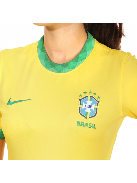 Camiseta Primera Equipación Brasil Mujer 2020 2021 Stadium