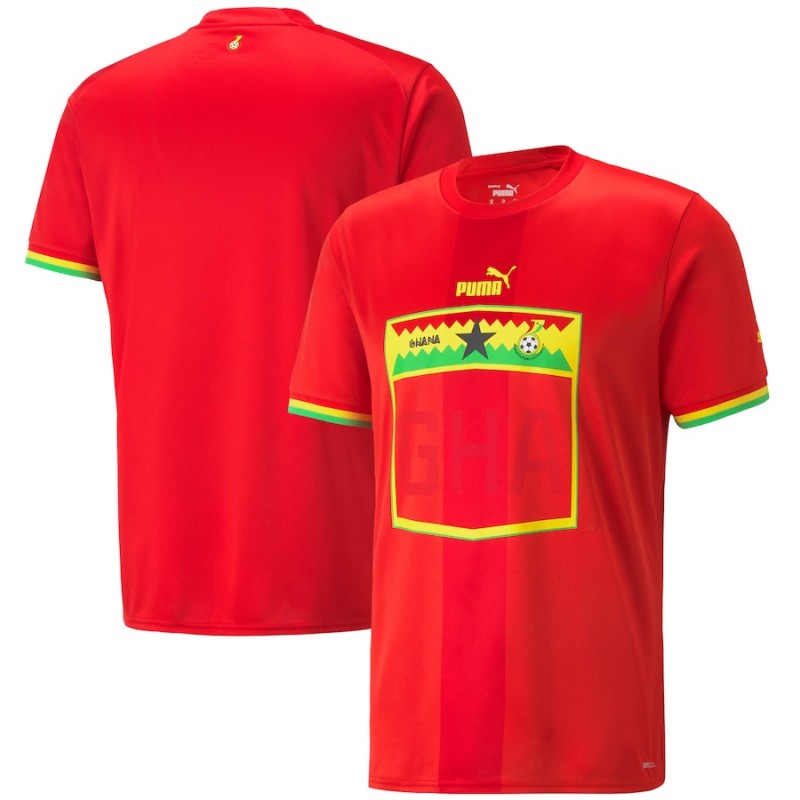 Camiseta Ghana Segunda Equipación 2022