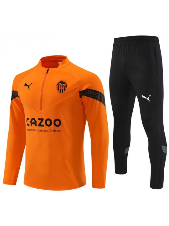 Sudadera entrenamiento FC Valencia 22/23 Niño Naranja