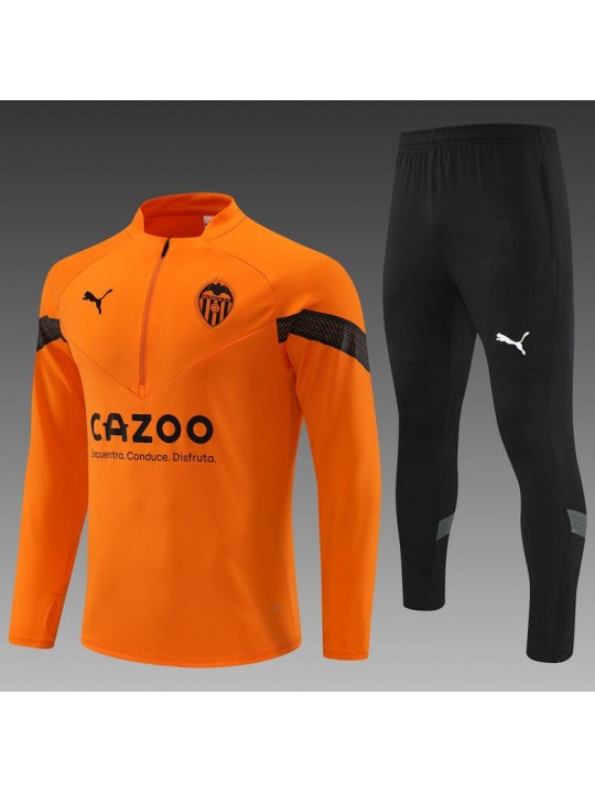 Sudadera entrenamiento FC Valencia 22/23 Niño Naranja