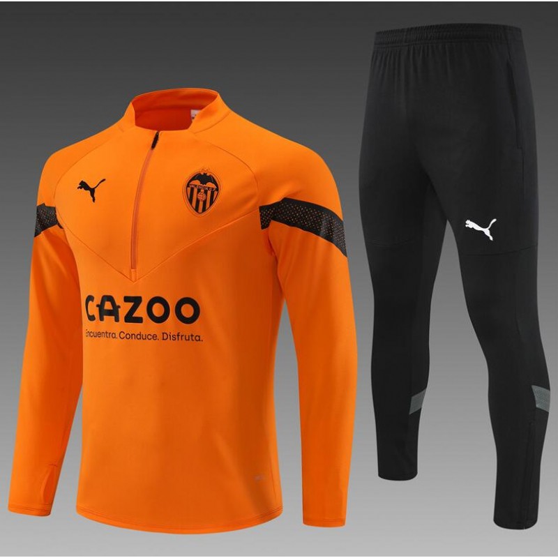 Sudadera entrenamiento FC Valencia 22/23 Niño Naranja