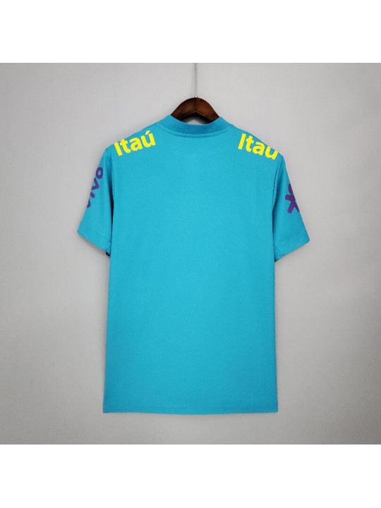 Camiseta 2021 Brasil Pre-Partido Azul