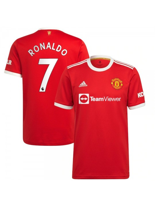 Camiseta Ronaldo 7 Manchester United Primera Equipación 2021/2022 Niño