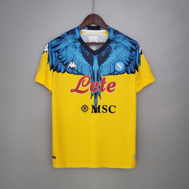 Camiseta Scc Napoli Amarilla x azul 2020-2021