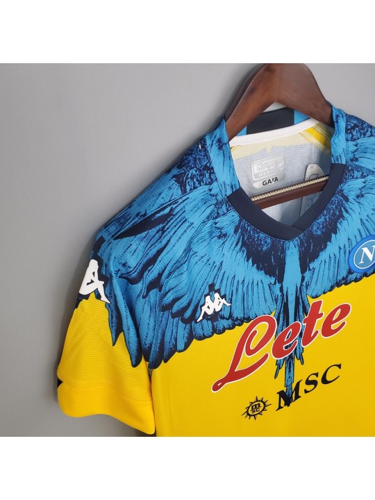 Camiseta Scc Napoli Amarilla x azul 2020-2021