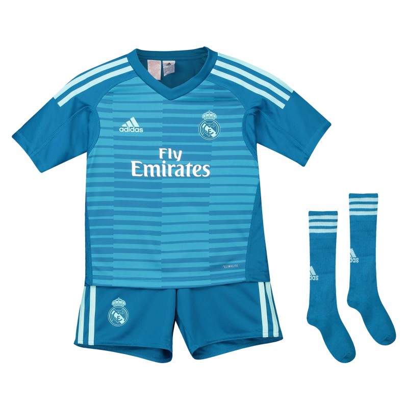 Conjunto mini 2ª equipación de portero del Real Madrid 2018-19 NIÑO