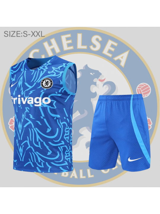 Camiseta De Fútbol Sin Mangas Chelsea Pre-match 22-23 + Pantalones