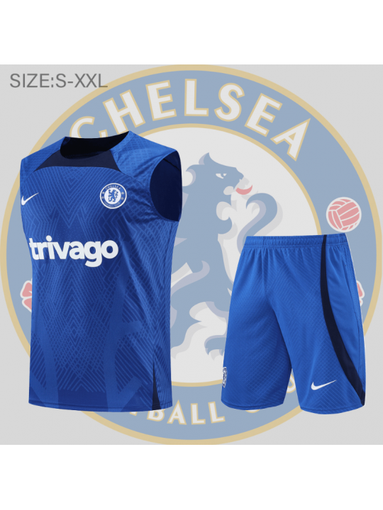 Camiseta De Fútbol Sin Mangas Chelsea Pre-match 22/23 + Pantalones