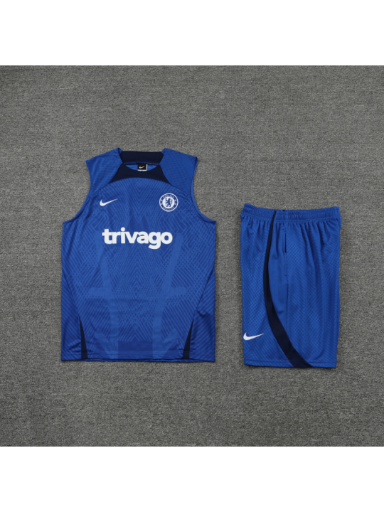 Camiseta De Fútbol Sin Mangas Chelsea Pre-match 22/23 + Pantalones