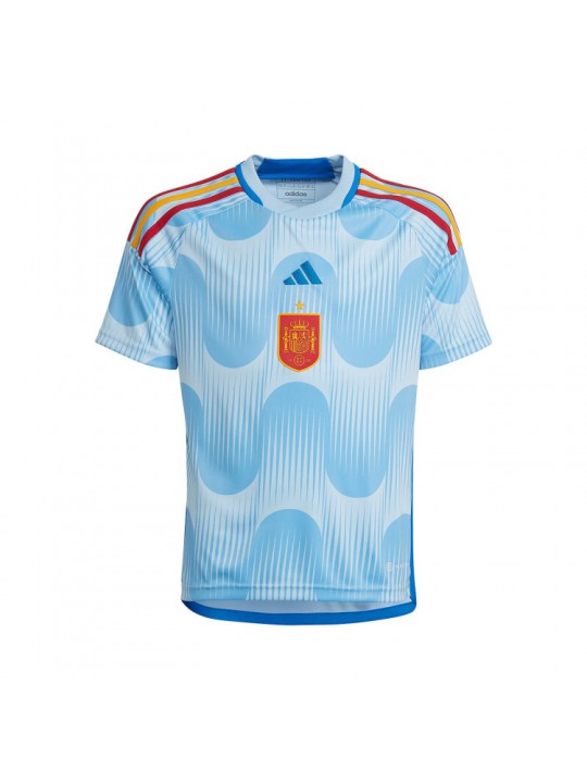 Camiseta España Segunda Equipación Mundial Qatar 2022 Niño