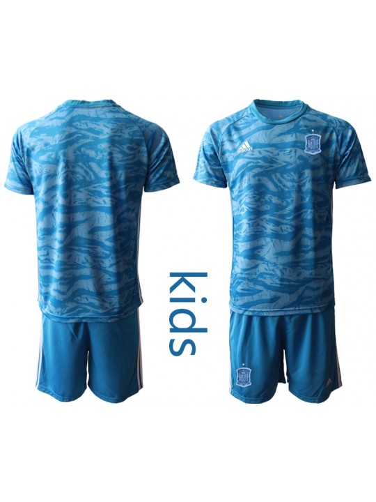 Camiseta España Portero en Azul 2020 Edición Copa De Europa Nino