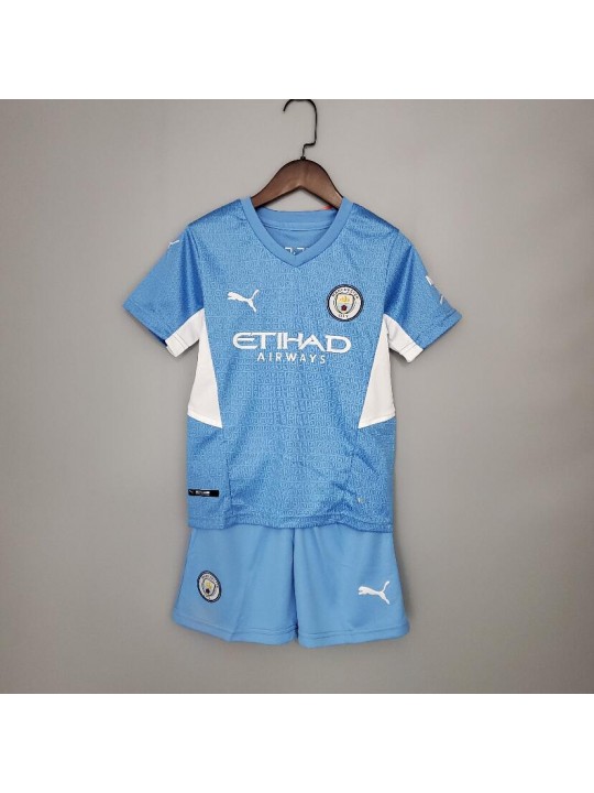 Camiseta Manchester City Primera Equipacion 2021/2022 Niño