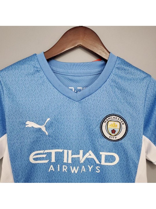 Camiseta Manchester City Primera Equipacion 2021/2022 Niño