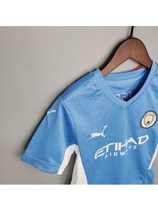 Camiseta Manchester City Primera Equipacion 2021/2022 Niño