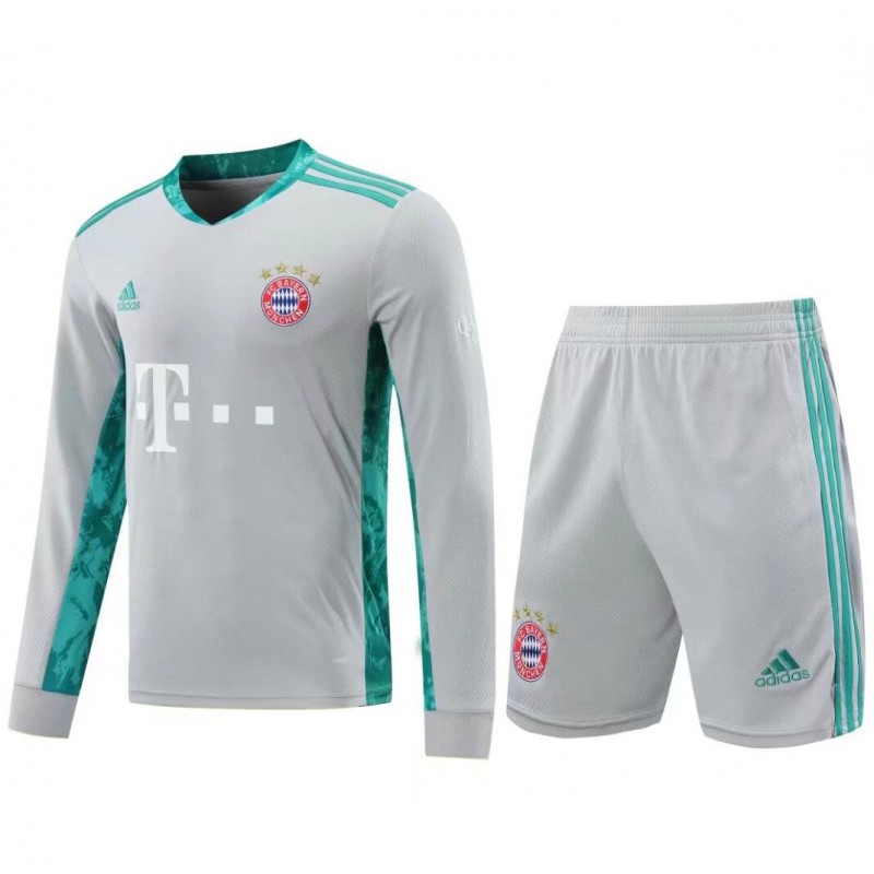 Camiseta Portero Bayern Múnich Segunda Equipación 2021 Gris Manga Larga