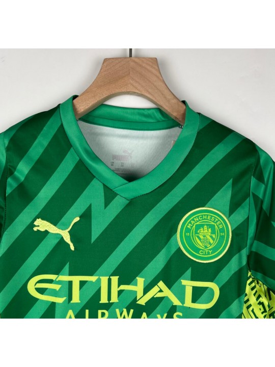 Camiseta Manchester City Portera Verde 23/24 Niño