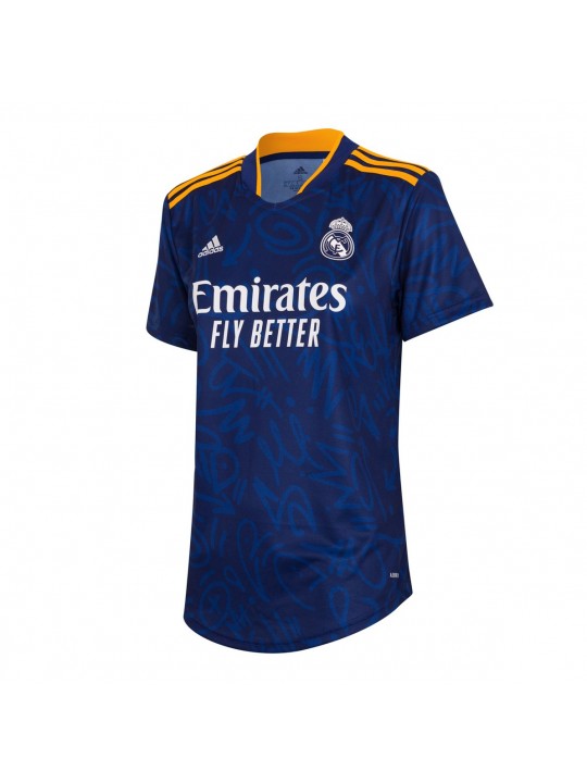 Camiseta Real Madrid Mujer Segunda Equipación Azul 21/22